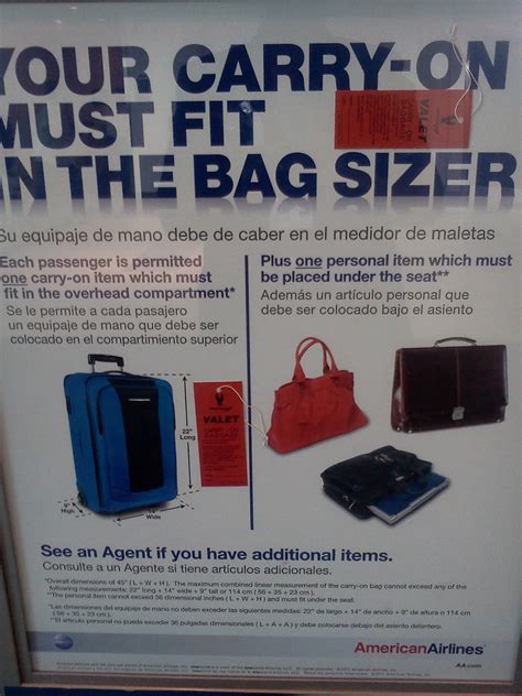 american airlines approved carry on.